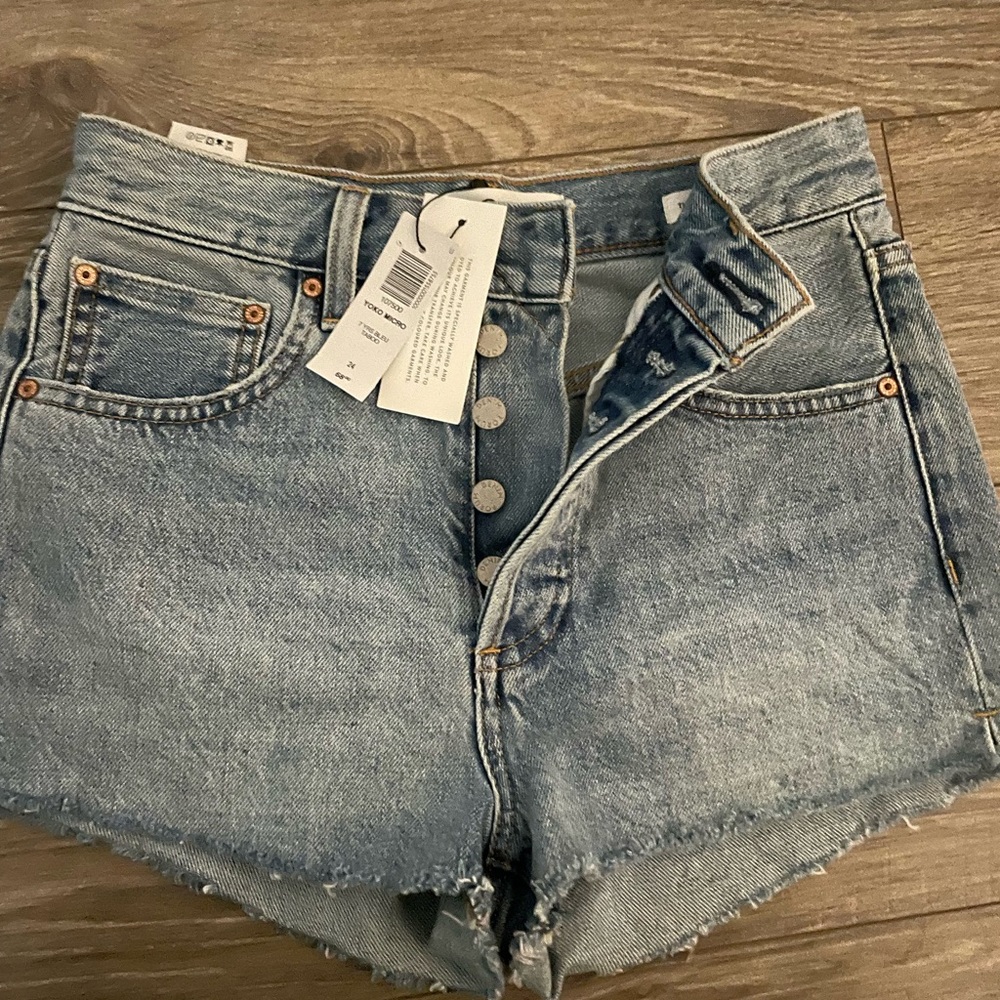 Aritzia Light Blue Jean Shorts